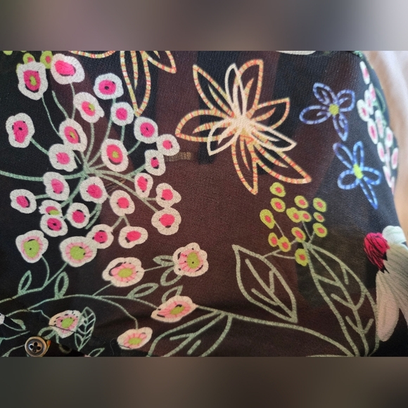 Forever 21 | Floral Semi-Sheer Dress, Size S - Picture 5 of 8